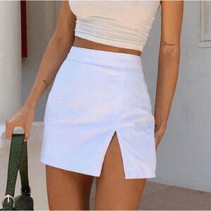 Princess Polly Lola Mini Skirt White Size 2